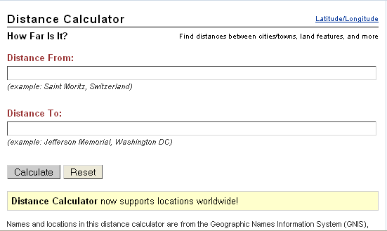 Distance Calculator Free Online Calculater